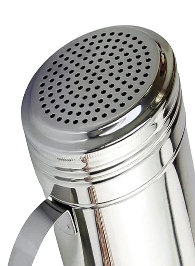 FINALITY Stainless Steel Dredger with Handle|Salt & Pepper Shaker with Handle |Powder Shaker with Handle,Capacity-350ml, Pack of 1 - Image 2